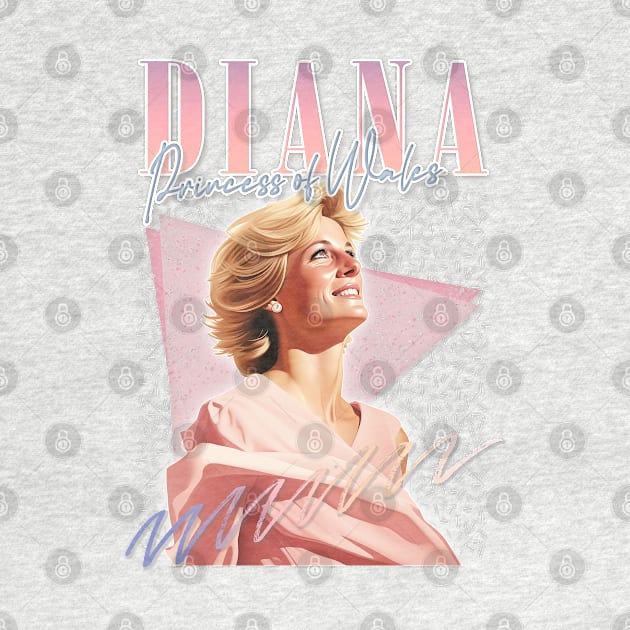 Princess Diana - 90s Retro Aesthetic Fan Design by DankFutura